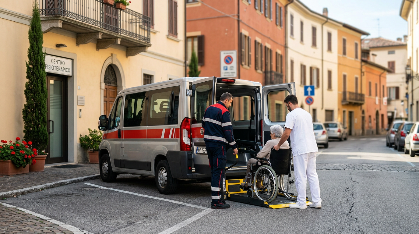 Fisioterapia ricorrente: come organizzare il trasporto sanitario