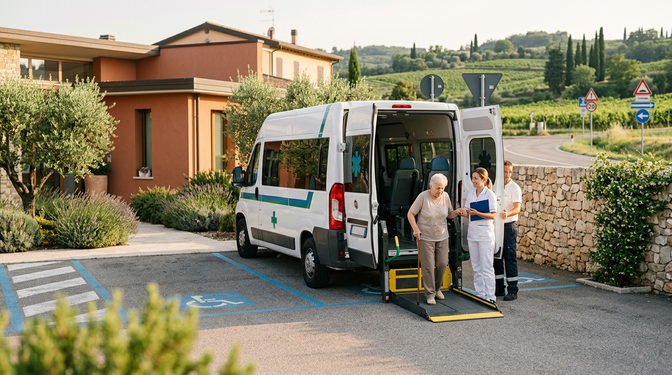Trasporto per riabilitazione post-ictus in centro privato: come organizzarlo nel 2026