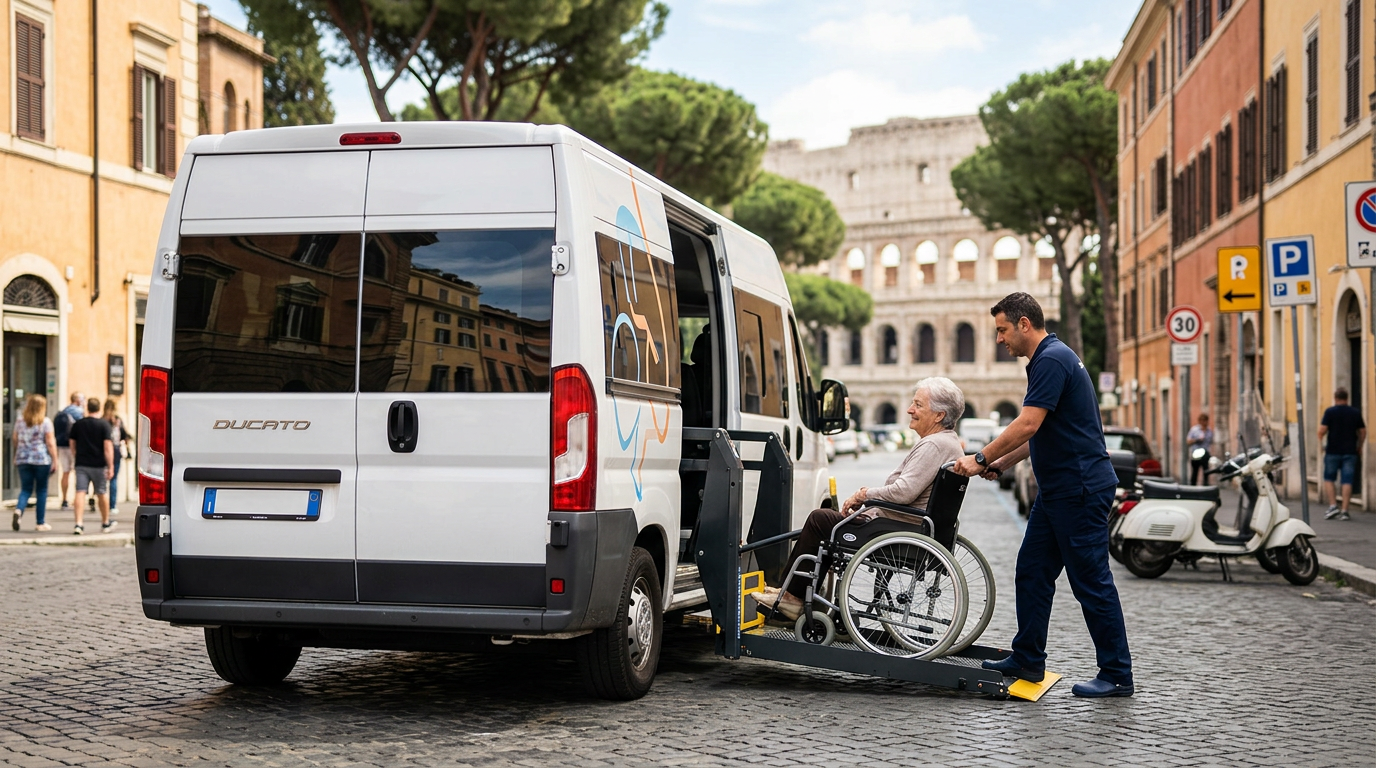 Trasporto disabili a Roma: muoversi in una città grande così